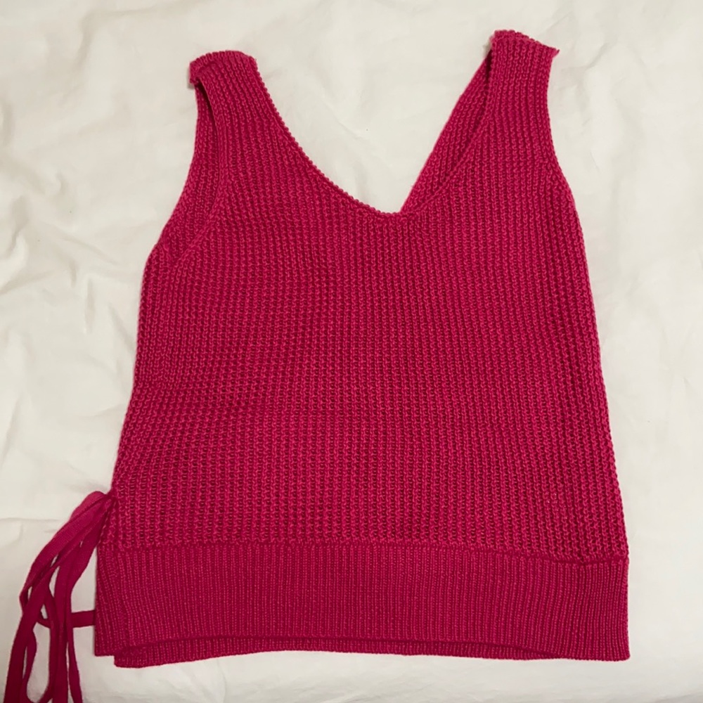 Gianni Bini Hot Pink Sweater Tank Top